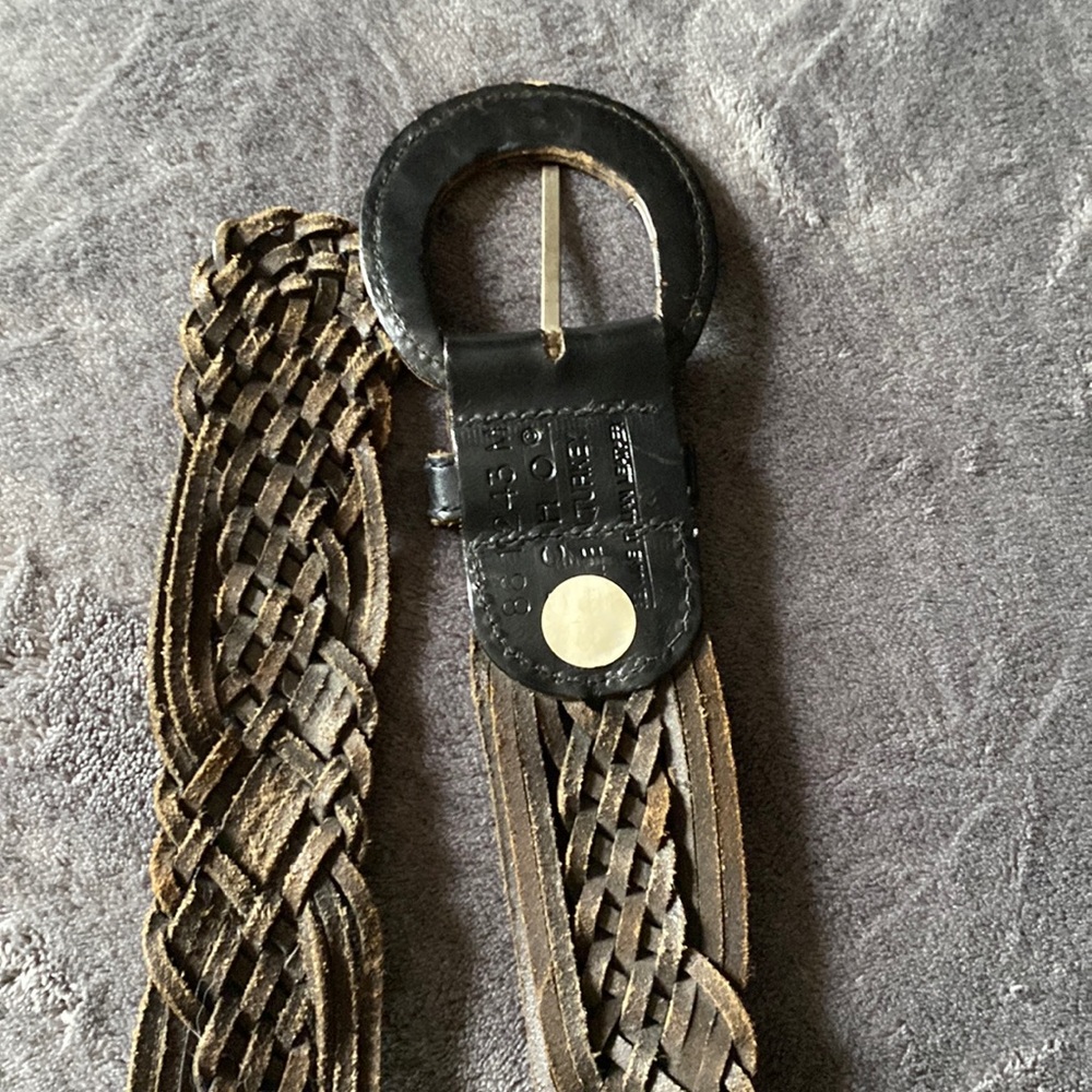 Black leather belt